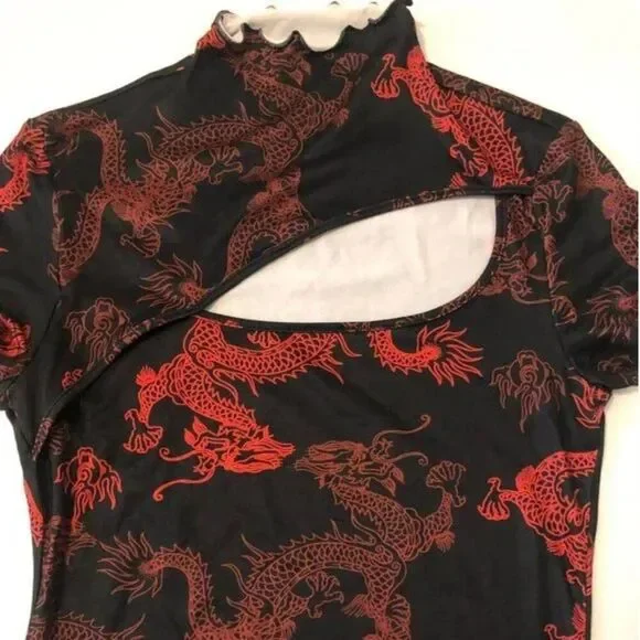 Cut out hollow, high neck top from Shein, Size S. - Picture 4 of 5